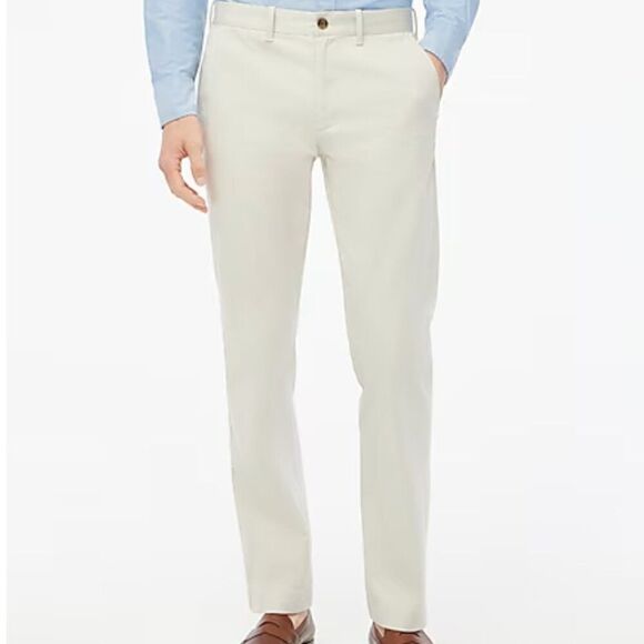 J. Crew factory Straight-fit flex chino pant in Stone NWT size 38/32 - Picture 1 of 14